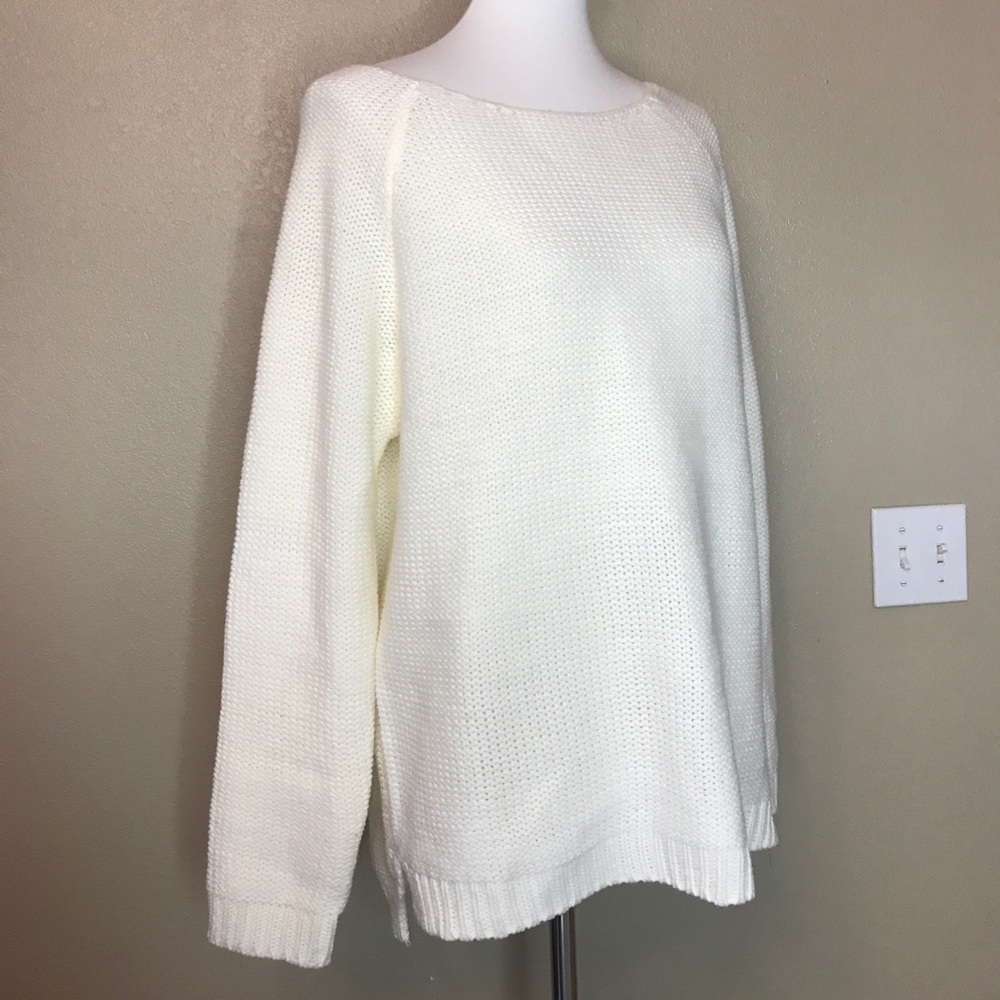 MINT Oversized Ivory White Knitted Sweater M/L